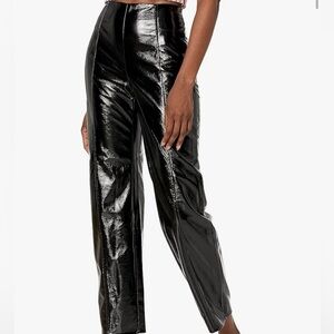 GUESS Women's Monica Faux Leather Straight Leg